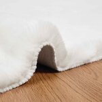 vidaXL Tapis en Fourrure Synthétique de Lapin Olite Blanc 120 x 170 cm