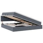 vidaXL Lit de Rangement avec matelas Gris foncé 200 x 200 cm Velours