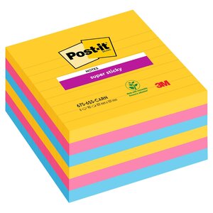 Bloc note super sticky notes  101 x 101 mm  ligné POST-IT