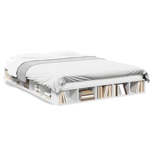 vidaXL Cadre de lit sans matelas blanc 160x200 cm