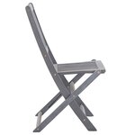 vidaXL Mobilier à dîner de jardin 5 Pièces Bois d'acacia massif Gris