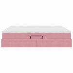 vidaXL Lit avec rangement et matelas Rose 200 x 200 cm Velours