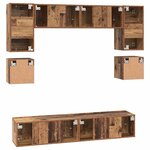vidaXL Ensemble meuble TV 8 Pièces Bois ancien 80 x 30 x 30 cm