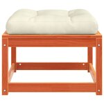 vidaXL Repose-pied de jardin avec coussins bois massif de pin