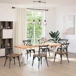 vidaXL Pieds de table à manger en forme de X  2 pièces  blanc  60 x (72-73) cm  acier