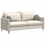 vidaXL Coussins de siège 2 Pièces Taupe Ø30 x 13 cm tissu