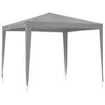 vidaXL Tente de fête 250 x 250 x 240 cm Gris clair PE et acier