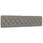 vidaXL Cadre de lit sans matelas taupe 200x200 cm tissu