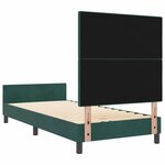 vidaXL Lit à ressorts avec tête de lit Vert foncé 90 x 200 cm Velours