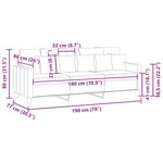 vidaXL Canapé à 3 places Marron 180 cm Tissu