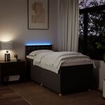 vidaXL Sommier à lattes de lit avec matelas Marron foncé 100x200 cm