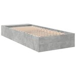vidaXL Cadre de lit sans matelas gris béton 100x200 cm