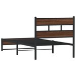vidaXL Cadre de lit en métal sans matelas chêne marron 80x200 cm