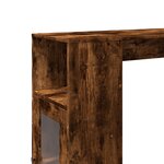 vidaXL Table de bar avec étagères chêne fumé bois d'ingénierie