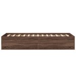 vidaXL Cadre de lit chêne marron 90x190 cm bois d'ingénierie