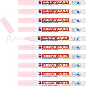 Marqueur Craie Liquide 4085 Rose Pastel Pointe Ronde 1-2 mm x 10 EDDING