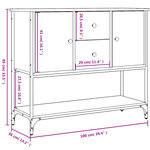 vidaXL Buffet chêne marron 100x36x85 cm bois d'ingénierie