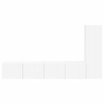 vidaXL Ensemble meuble TV Montage mural 3 Pièces Blanc Bois d'ingénierie