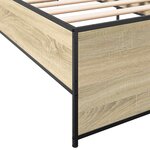 vidaXL Cadre de lit Chêne Sonoma 80 x 200 cm Bois d'ingénierie