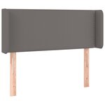 vidaXL Tête de lit à LED Gris 103x16x78/88 cm Similicuir