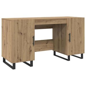 vidaXL Bureau chêne artisanal 140 x 50 x 75 cm Bois d'ingénierie