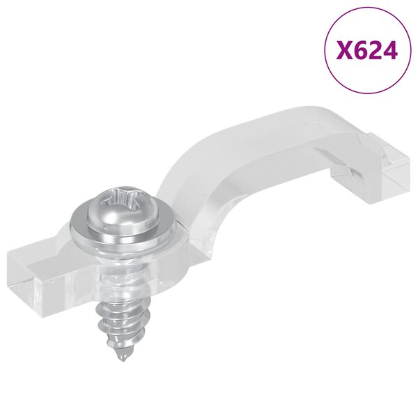 vidaXL Clips de bande LED 12 Pièces Transparent 23 8 x 7 3 x 4 3 mm