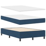 vidaXL Lit à ressort avec matelas et LED en bleu  120 x 200 cm en tissu