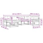 vidaXL Ensemble de canapés d'extérieur 6 pc Blanc et noir