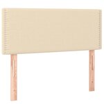 vidaXL Sommier à lattes de lit avec matelas Crème 100x200 cm Tissu