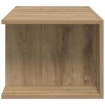 vidaXL Meuble TV avec lumières LED chêne artisanal bois d'ingénierie