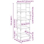vidaXL Étagère Chêne noir 50 x 33 x 153 cm Bois d'ingénierie