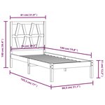 vidaXL Cadre de lit sans matelas bois massif