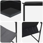 vidaXL Ensemble de salle à manger pour jardin 11 Pièces Noir Acier