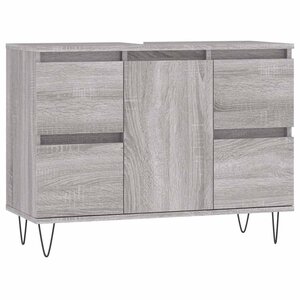 vidaXL Armoire salle de bain sonoma gris 80x33x60 cm bois d'ingénierie