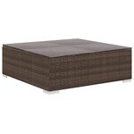 Vidaxl salon de jardin 8 pièces avec coussins résine tressée marron