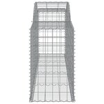 vidaXL Paniers à gabions arqués 7 Pièces 300x50x80/100 cm fer galvanisé