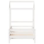 vidaXL Cadre de lit avec toit blanc 75x190 cm bois massif de pin
