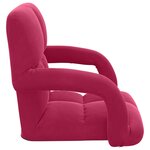 vidaXL Fauteuil de sol ajustable Bordeaux Velours