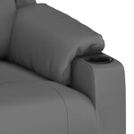vidaXL Fauteuil de massage Gris Similicuir
