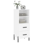 vidaXL Buffet blanc 34 5x34x90 cm bois d'ingénierie