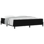 vidaXL Lit à ressorts avec matelas Noir 180 x 200 cm tissu