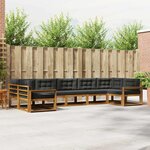 vidaXL Ensemble de canapés d'extérieur 7 Pièces Naturel et Anthracite