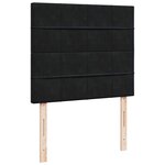 vidaXL Sommier à lattes de lit avec matelas Noir 120x200 cm Velours