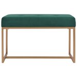 Banc banquette 80 x 36 x 45 cm velours vert 02_0021246