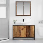 vidaXL Ensemble de mobilier de salle de bain 2 Pièces Bois Ancien