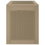 vidaXL Boîte de stockage de jardin marron clair 55 5x43x53 cm PP