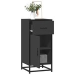 vidaXL Buffet noir 35 5x35x76 cm bois d'ingénierie et métal