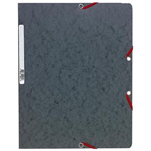 Chemise à élastiques sans Rabats carton 400g 24x32 cm Gris EXACOMPTA