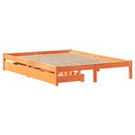 vidaXL Cadre de lit sans matelas cire marron 120x200cm bois pin massif