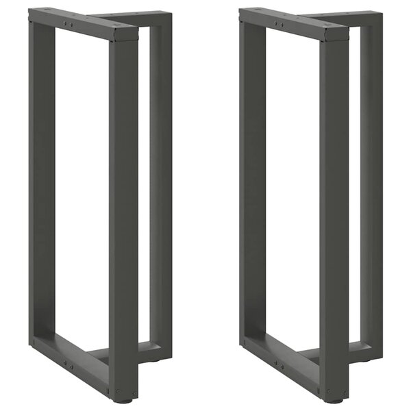 vidaXL Pieds de table de bar en T  2 pièces  anthracite  60 x 35 x (110-111) cm  acier